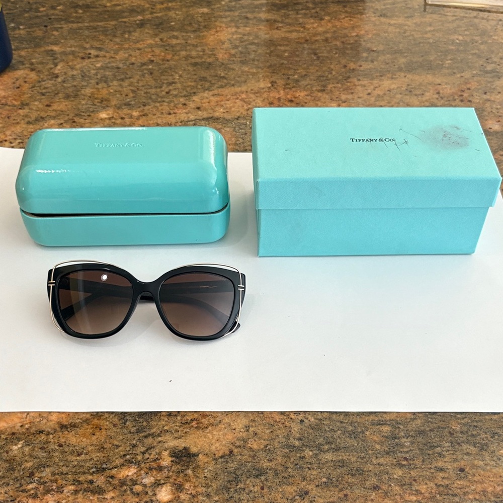 Tiffany & Co. Black and Silver Sunglasses
